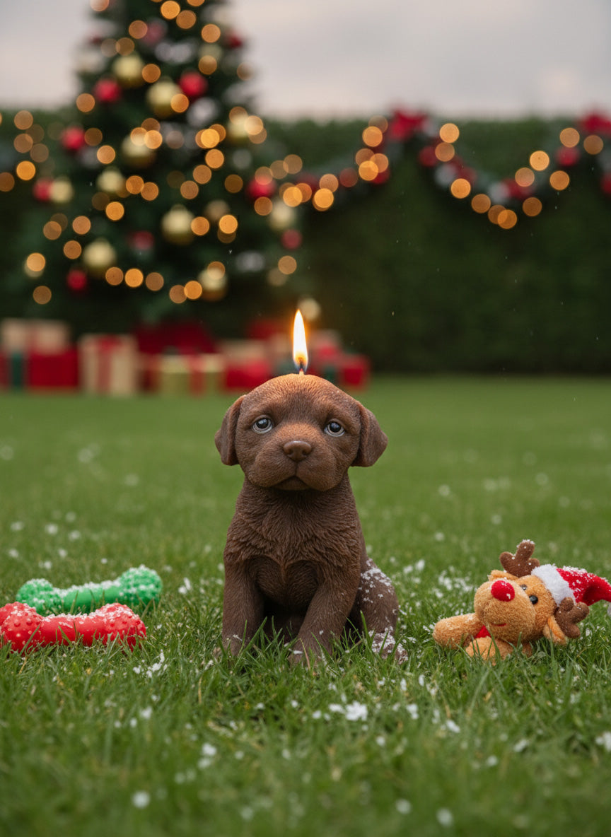 Labrador Puppy Candle
