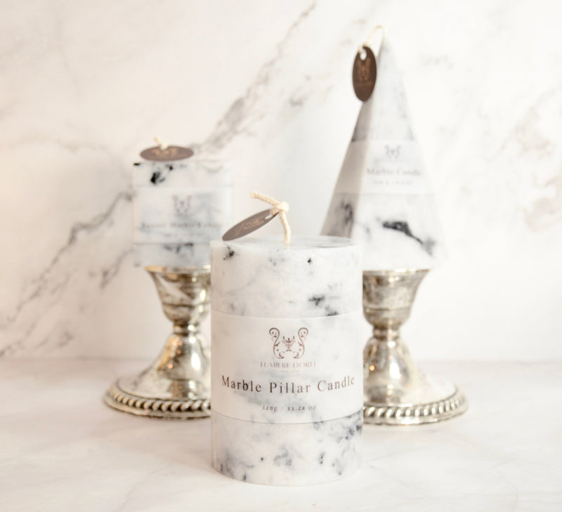 Artistic Candle - Marble - LUMIÈRE DORÉE